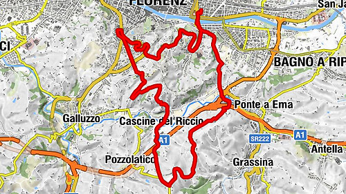 (F)[i] Arcetri-cascine del riccio-S. Gersolè-via Fortini-vle Michelangelo