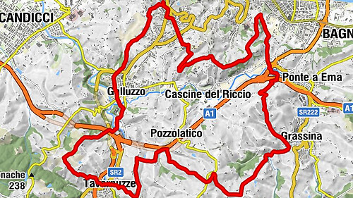 (F)[i]S.Cristofano-Tavarnuzze-Baruffi-Mezzomonte-via colline-Fattucchia-S.Margherita a Montici-Arcetri