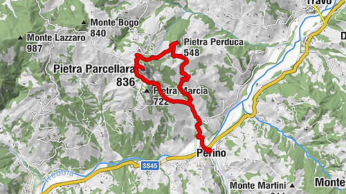 Perino - Donceto - Pietra Parcellara - Pietra Perduca