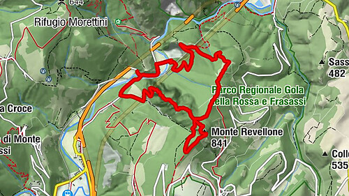 Palombare - Ponte Chiaradovo - Monte Revellone - Colli