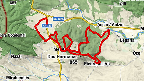 Sierra de Dos Hermanas - Camping Acedo Route 8