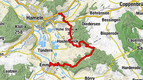 Weserbergland-Weg, 10. Etappe: Emmerthal bis Rohrsen