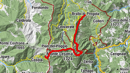 Brallo di Pregola - Monte Lesima - Monte Tartago - Rifugio quattro province
