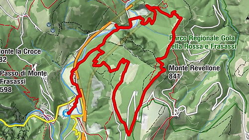 Genga - San Vittore Terme - Genga Stazione - Monte Revellone - Ponte Chiaradovo