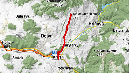 Kriváň - Zlatnô - Fangov vrch - Malčekova skala