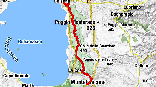 Bolsena - Colle della Guardata - San Flaviano - Colle Falisco