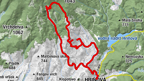 Hriňová - Pivnička - Vodopád Bystré - Javorinka