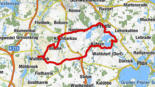 Schöne Tour über Preetz und Lanker See mit Fischbrötchen (ab 01.04.)