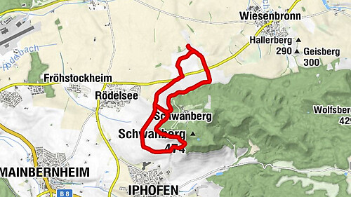 Rödelsee - Schwanberg - terroir f Iphofen - Kreuz