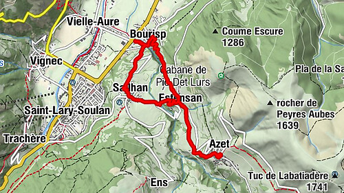 Hameaux autour de Vielle-Aure