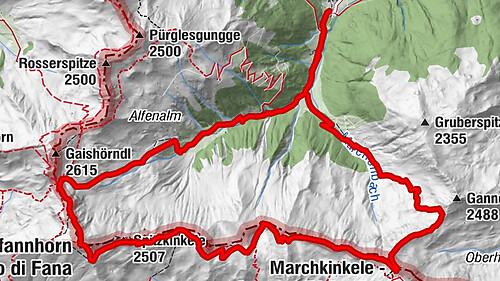 Von Kalkstein auf das Toblacher Pfannhorn (2.663 m) und Marchkinkele